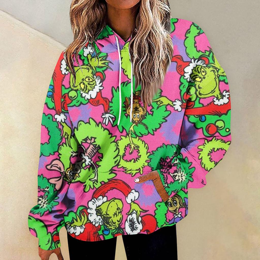 אופנה לנשים יומית רב תכליתית מזדמנים חולצות צווארון גרפי גרפי יומי שרוולים ארוכים סווטשירטים עליונים מודפסים בשיפוע טלאים