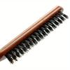 Natürliche Borsten Haar Flauschigen Kamm Holz Griff Haarbürste Anti-statische Barber Haar Kamm Kopfhaut Massage Friseur Styling Werkzeug
