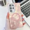 Electroplating glitter lens film wrinkle pattern magnetic attraction suitable for Samsung S25Ultra mobile phone case S24 anti-drop A56