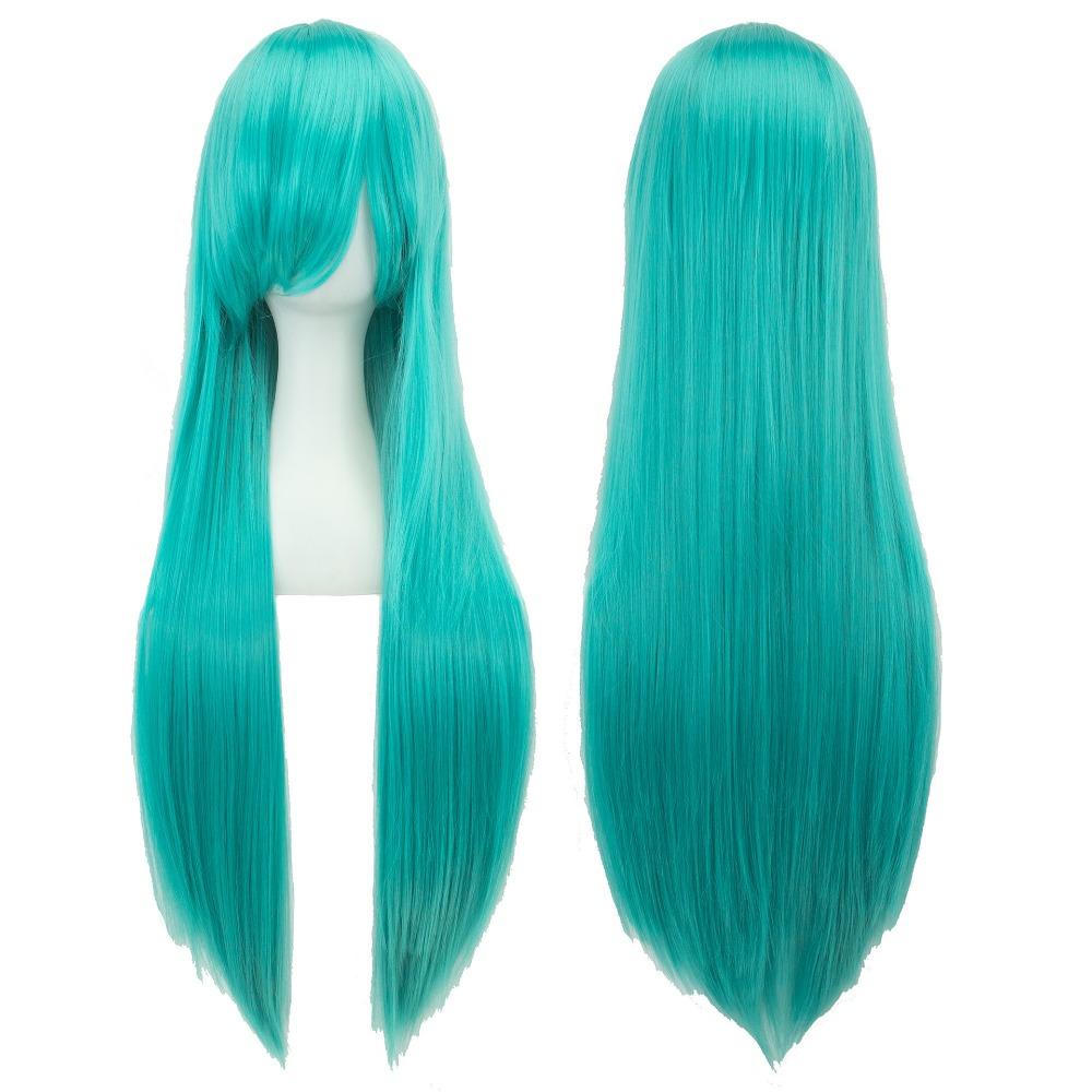 80cm Long Synthetic Hair Heat Resistance Anime Straight Hairpiece Halloween Cosplay Wigs for Women