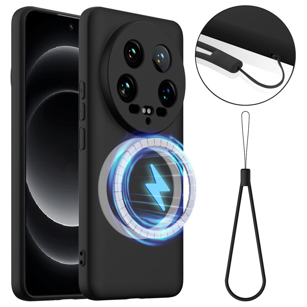 For Xiaomi 14 Ultra Magnetic Case Anti-Drop Liquid Silicone Phone Cover