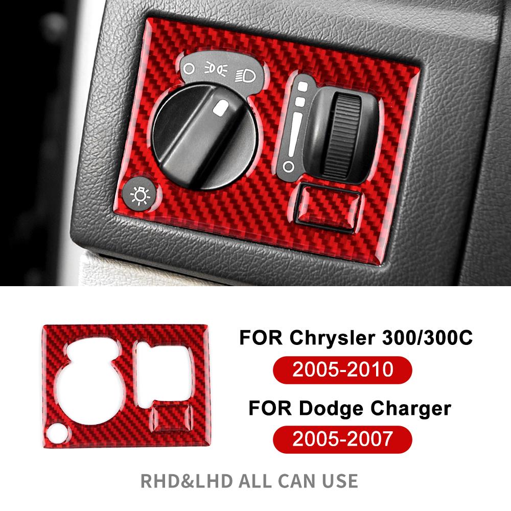 Real Soft Carbon Fiber Sticker For Chrysler 300 300C 2005 2006 2007 2008 2009 2010 Dodge Charger 2005-2007 Car Headlight Frame