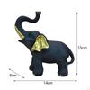 Resin Elephant Figurine Sculpture Fengshui Ornament 5.5x3.1x5.9inch Shelf Decoration for Office