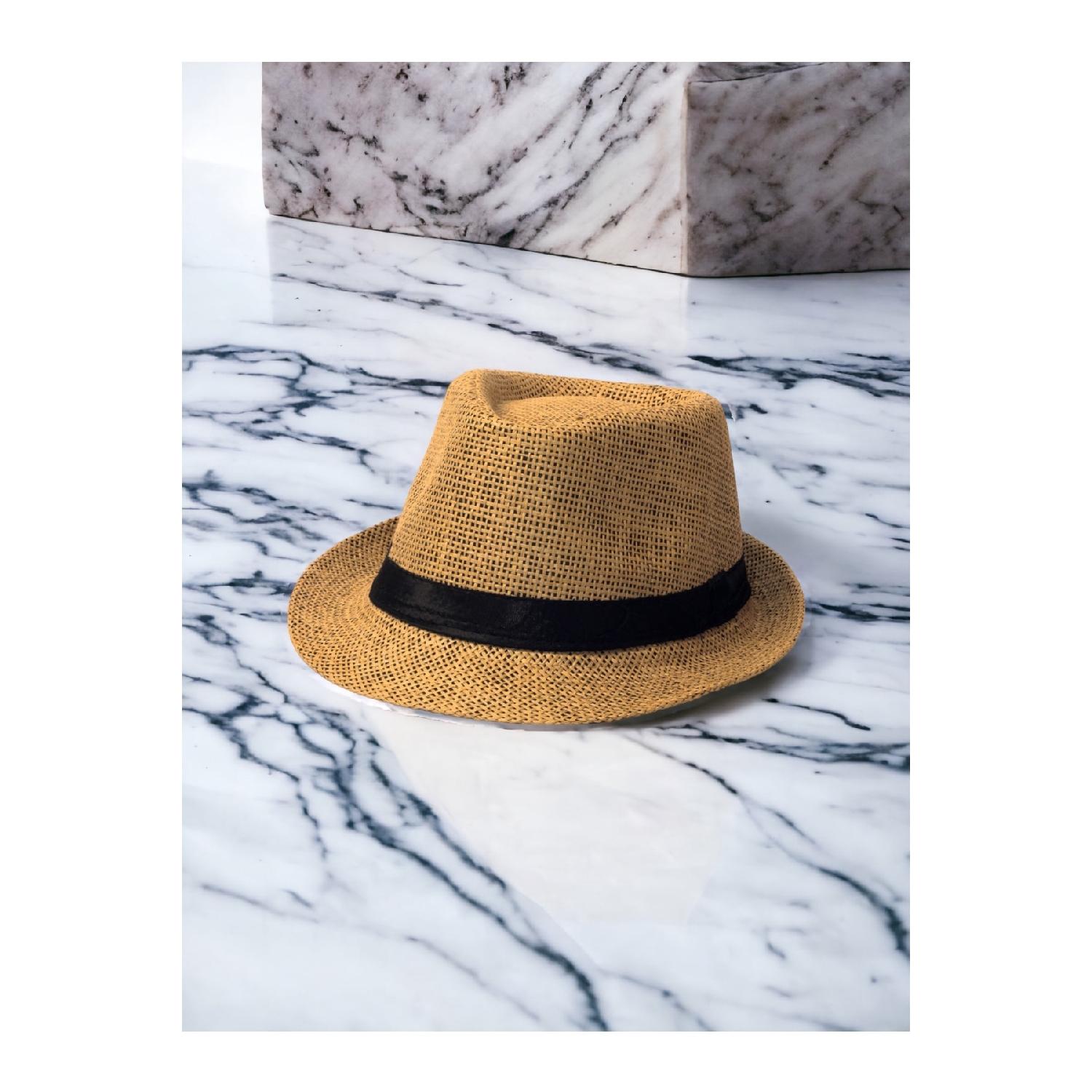 

Летняя соломенная натуральная вязаная шапка Fedora соломенного цвета