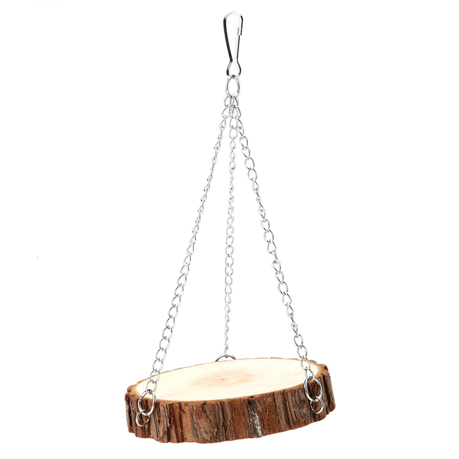 

Wooden Natural Eco Friendly Portable Pet Swing Toy for Parrot Hamster(L) L 120x60x0.3cm / 47.2x23.6x0.1in