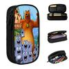 Astuccio Fashion GRIZZY E I LEMMING Astucci Cartoon Orso Portapenne Borsa Bambini Studenti Regali Scolastici Cancelleria