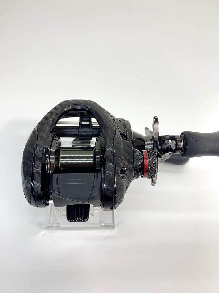 CUSTOM YOROI Custom Decal for 17 Scorpion DC Baitcasting Scratch Protection SEAT.JP Reel, (Black, Right-Handed)