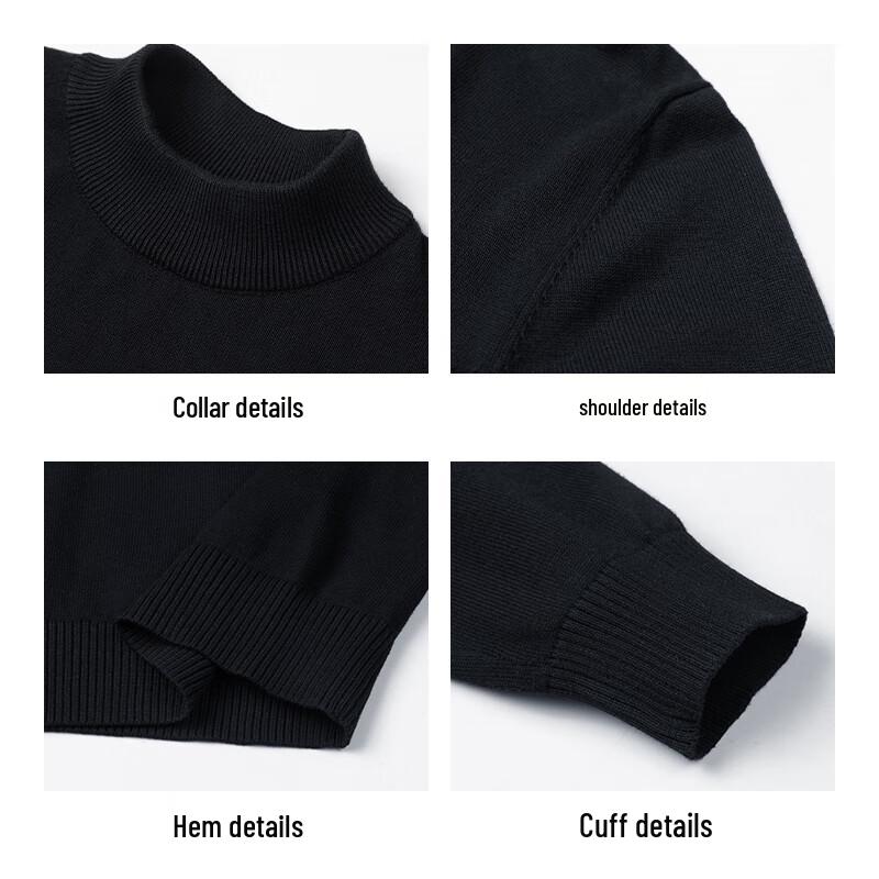 MIIOW Men's Semi-High Collar Knit Sweater