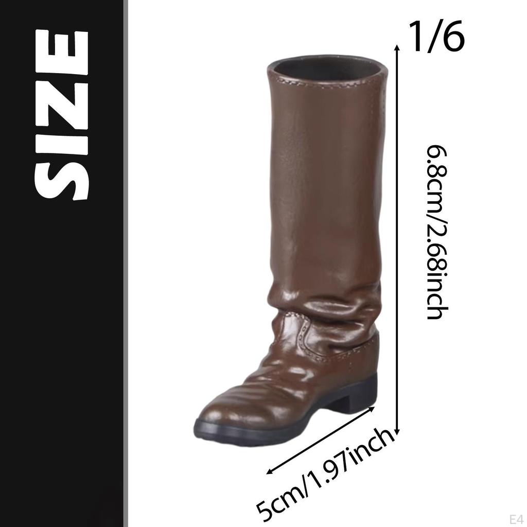 1/6 Woman's Knee High Boot Doll Shoes, Knight Boots Footwear for 12inch Action Figure Dress up