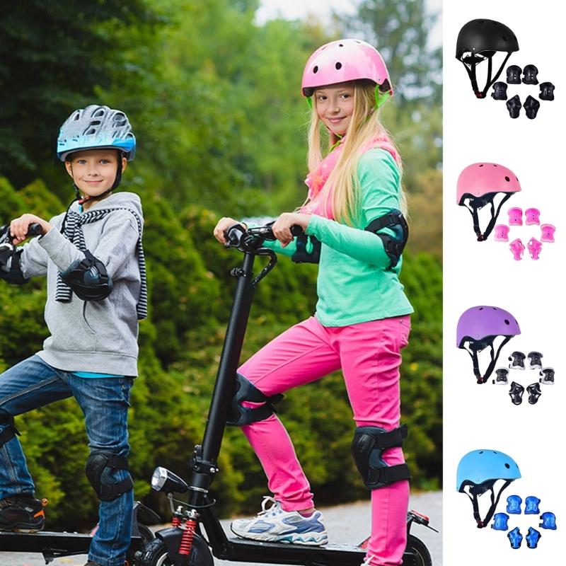 Teenager Ausrüstung Radfahren Knieschoner Knieschoner Ellbogenschoner Gleitbrett Kinder Outdoor Handgelenkschützer Rollschuhlaufen Helme Sets