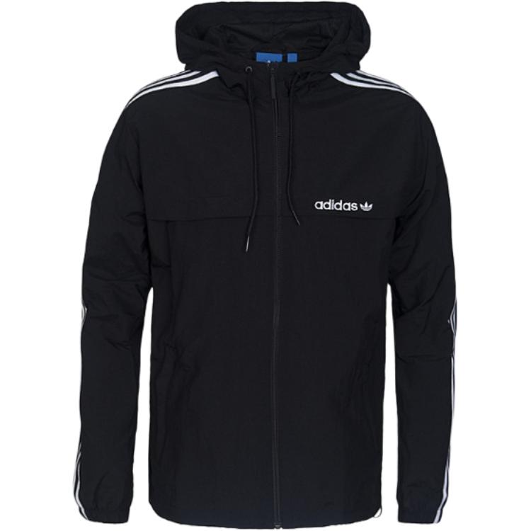 

Adidas Мужская куртка Originals 3Stripes в полоску с капюшоном, модная, черная BR6984 S
