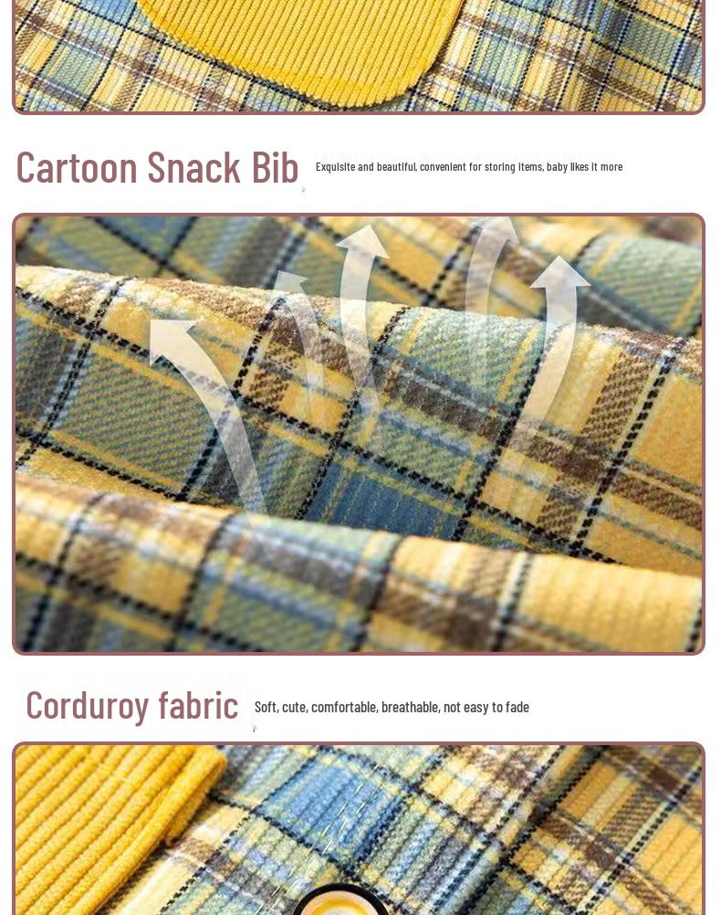 Autumn/Winter Waterproof Coveralls for Babies - Children's Crystal Velvet Stain-Resistant Plaid Bib Shirt & Outerwear