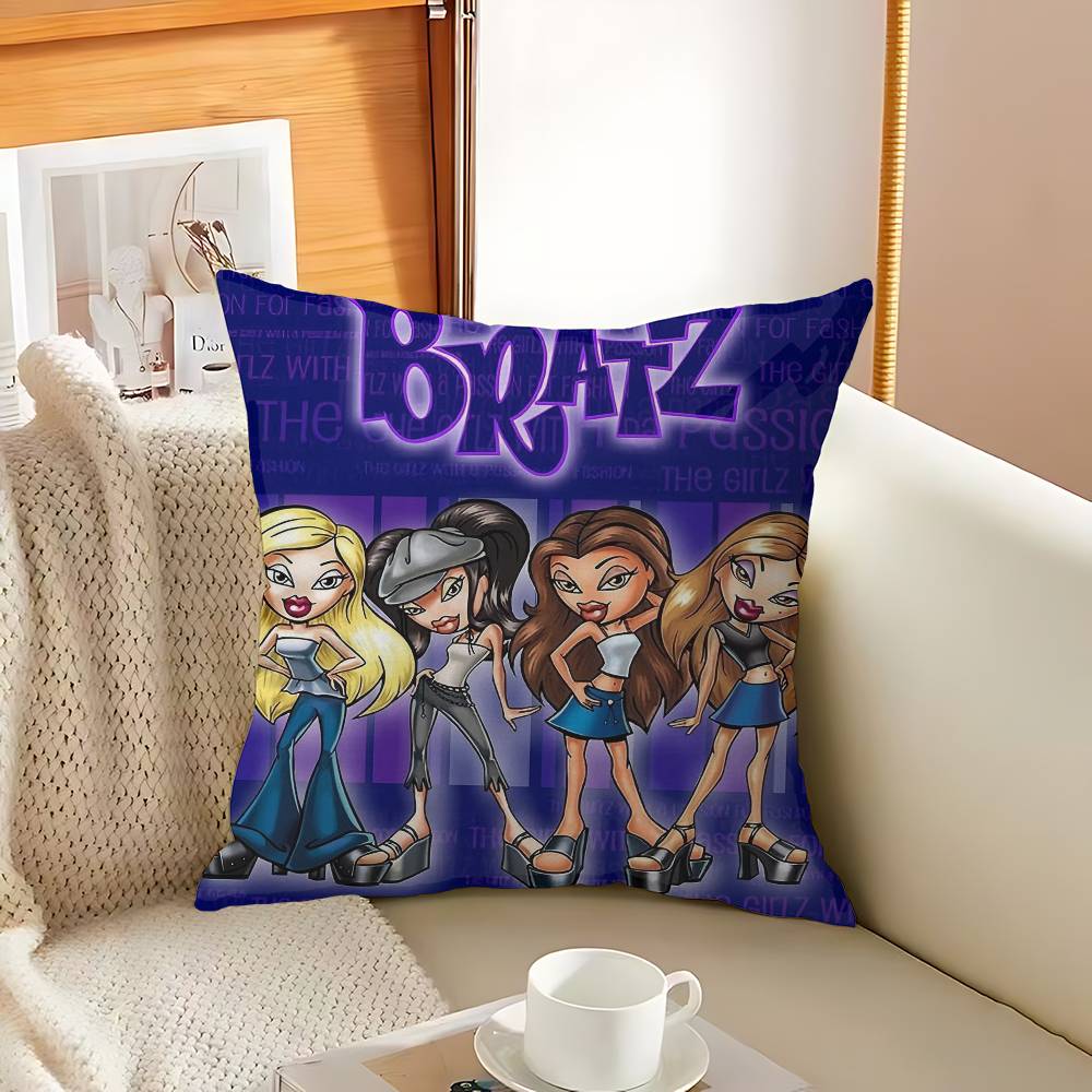 Cartoon BBratzs Personalized Picture Text Home Decorative Pillows Household Gifts 45x45cm