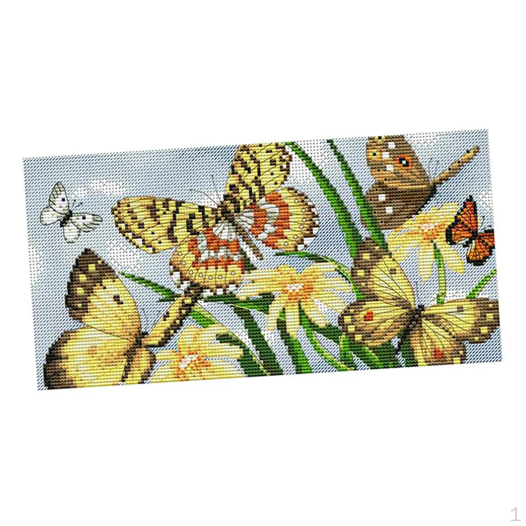 

Штампованная бабочка Предварительно напечатанный стежок 11CT Рукоделие