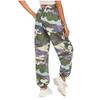 Damen-Jogginghose mit elastischem Bund, Baggy-Camouflage-Druck, Jogginghose