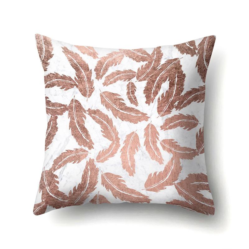 Polyester Pillow Case Automobile Decoration Home Printed Pillow Case Waist Cushion Cover Car Cushion Head Cushion Cover