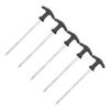 5PCS Stainless Steel Tent Peg Ground Nails Screw Nail Stakes for Frozen Soil Ice Surface