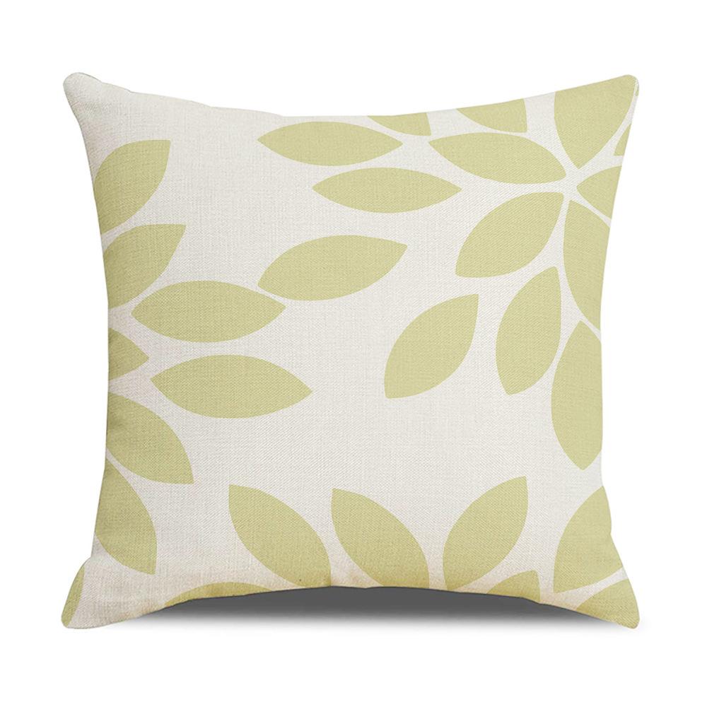 Nordic Simple Pillow Ins Blue Geometric Linen Cotton and Linen Sofa Car Polyester and Linen Pillow Cushion Cover