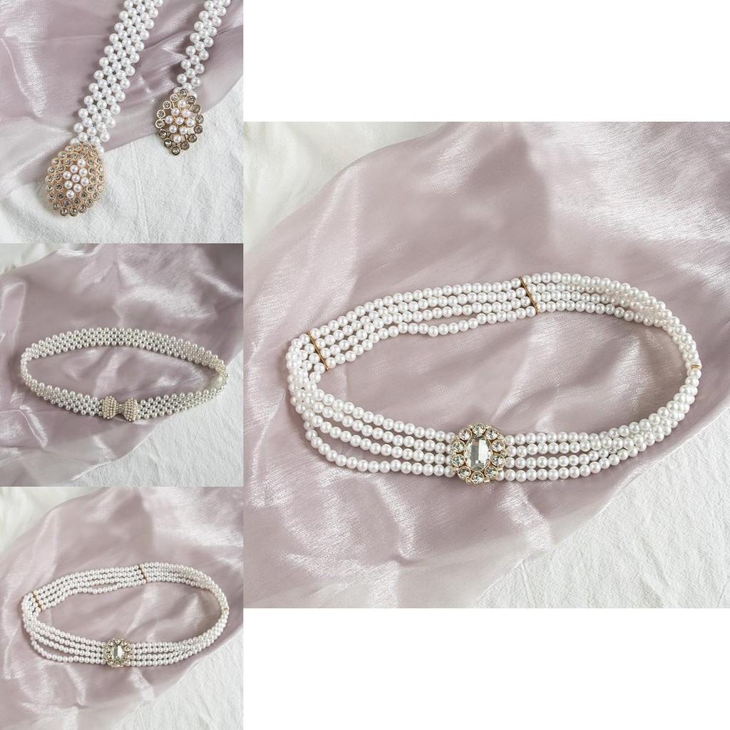 Korean Style Pearl Belt For Females With Stretchable Design For Dress Night Out