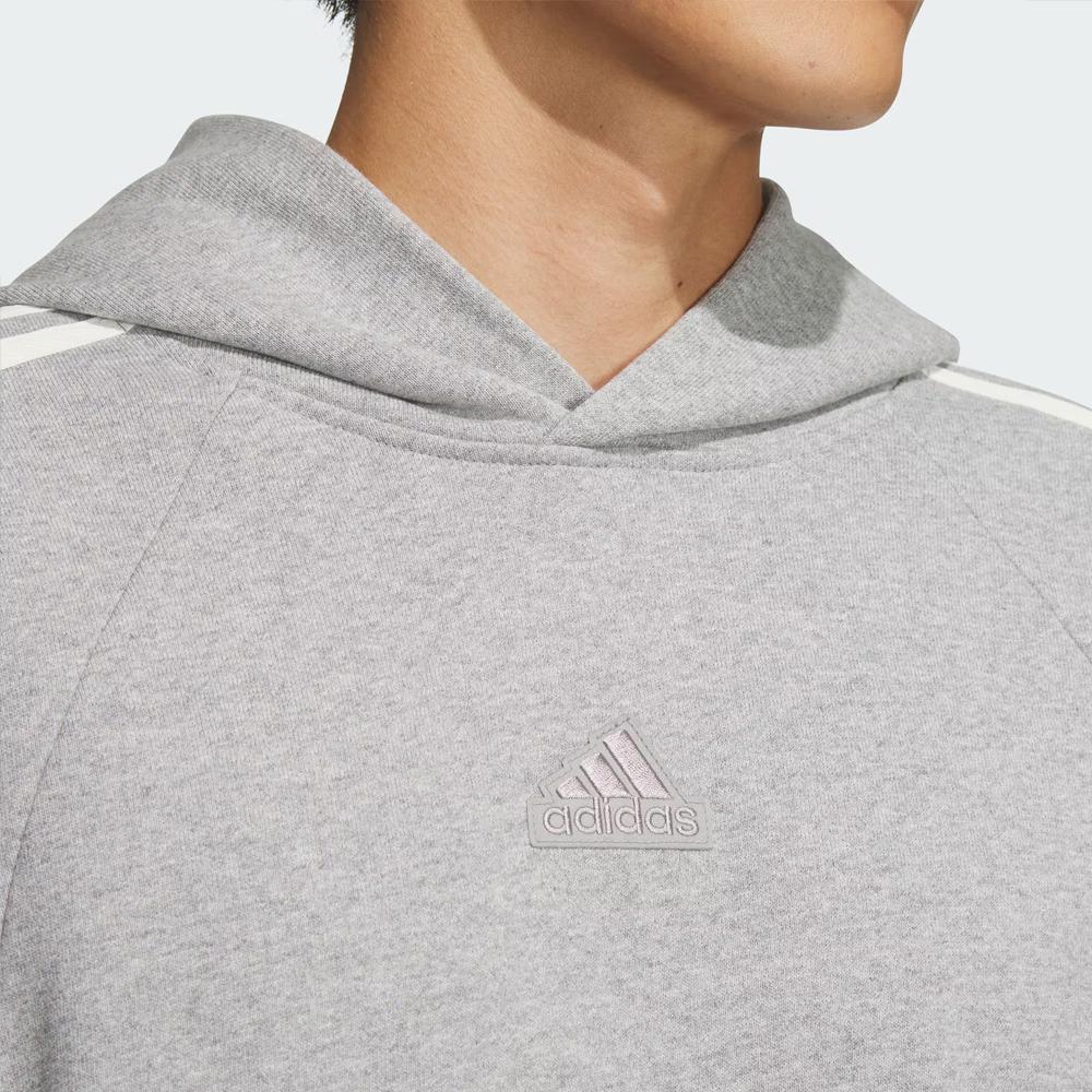 Adidas FW24 Warm Series Logo Sports Loose Casual Hoodie Unisex Hoodies Medium-Gray JI6636