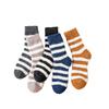 Men Winter Thickened Stripe Simple Not To Drop Hair In The Tube Floor Sleep Socks