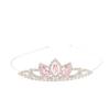 Sparkling Crystal Rhinestone Princess Crown Hairband for Girls - Elegant Wedding Headdress