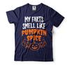 Funny Halloween T-shirt Fart Pumpkin Spice Tee Shirt Halloween Costume Tee Shirt