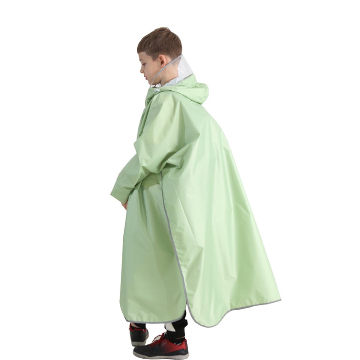 

рюкзак дети дождь дождь большой ночь сумка для хранения дождь дождливый тяжелый размер XL Детский плащ, плащ, совместимый, мальчики, пончо, детская дождевая одежда, зелёный