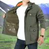 Spring and Autumn Outdoor Casual Jacket Middle-aged Jacket Large Size Medium and Long Waterproof Breathable Jacket