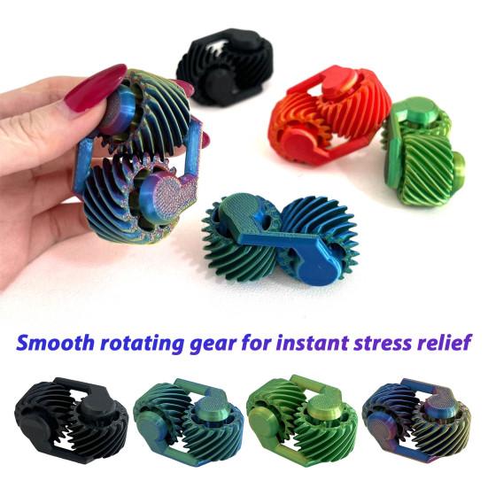 3D-gedrucktes Fidget Spinner Spielzeug Angst Stressabbau Zahnrad Spinner Sensorisches Spielzeug Tragbar Reise Konzentrationsfördernd Büro Fidget Zahnrad Spielzeug