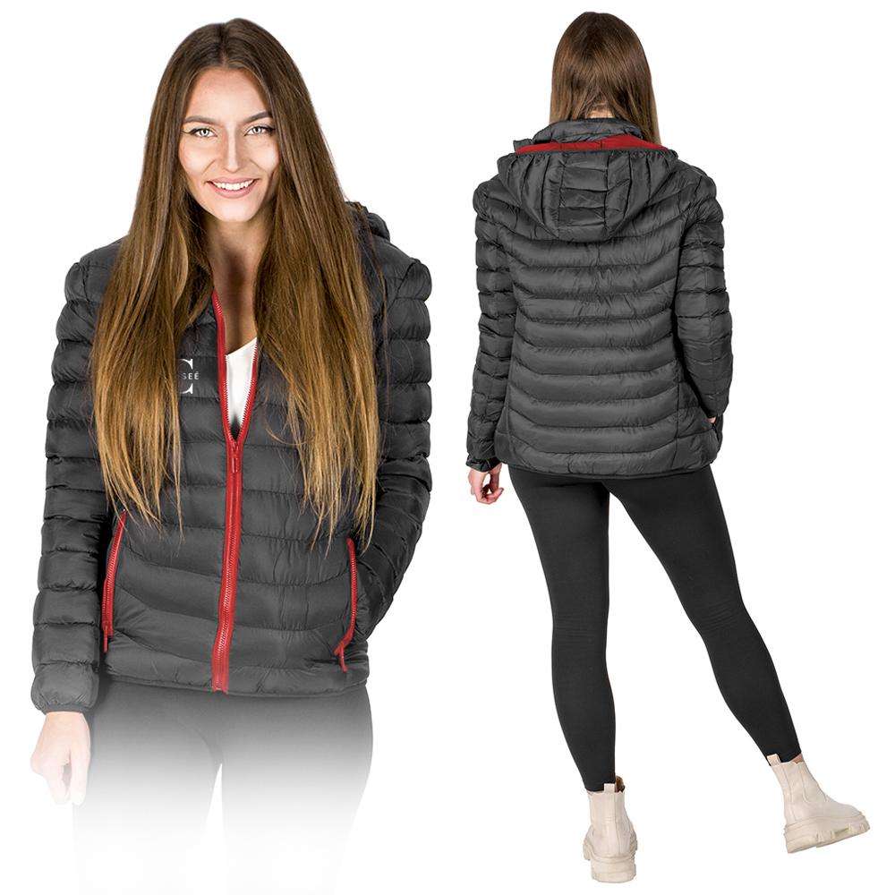 Veste chauffante noir et rouge taille XXL