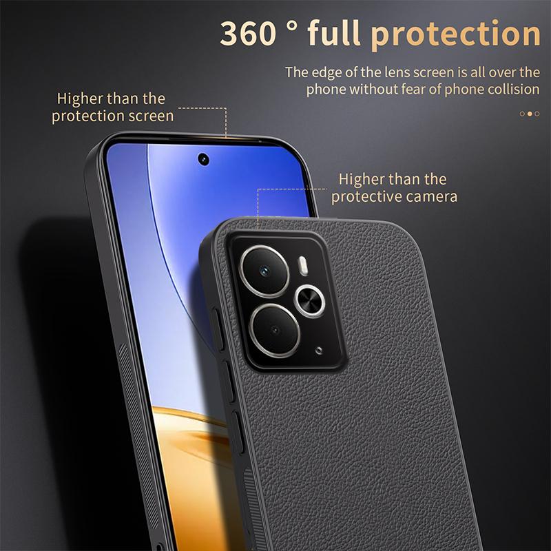 Luxury Business Leather Soft Frame Magnetic Cover For Realme 14 Realme14 5G Phone Cases Capa