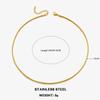 Classic Stainless Steel Round Snake Chain Choker Necklace For Women 0.9mm-2.0mm Gold Silver Color Daily Fashion Female Jewelry