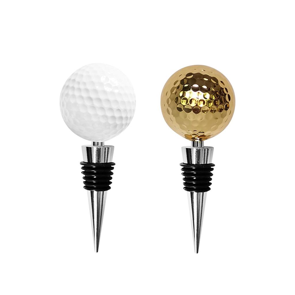 Golf Ball Wine Bottle Stopper Novelty Gifts Beverage Bottle Stoppers Reusable for Festival Kitchen Hotel Wine Bottles