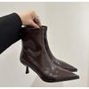 Fashion New Style Women Slim Ankle Boots Fashionable Elegant Pointed Toe Shoes Thin High Heel Women's Morder Short Boots Zapatos Mujer