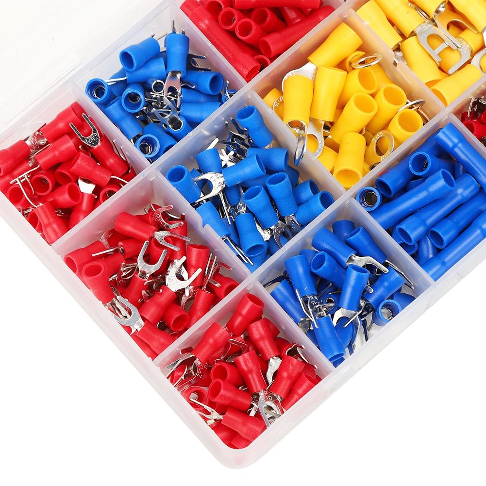 520PCs Cold Pressed Terminal Insulated Quick‑Connecting Connector Wired Electrical Accessory