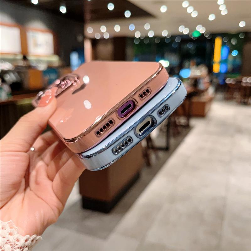 For iPhone 16 Pro Max Luxury Plating Nice Frame Soft Phone Case iPhone 16 15 14 13 12 11 X Xs Xr 7 8 Plus Lens Protective Cover