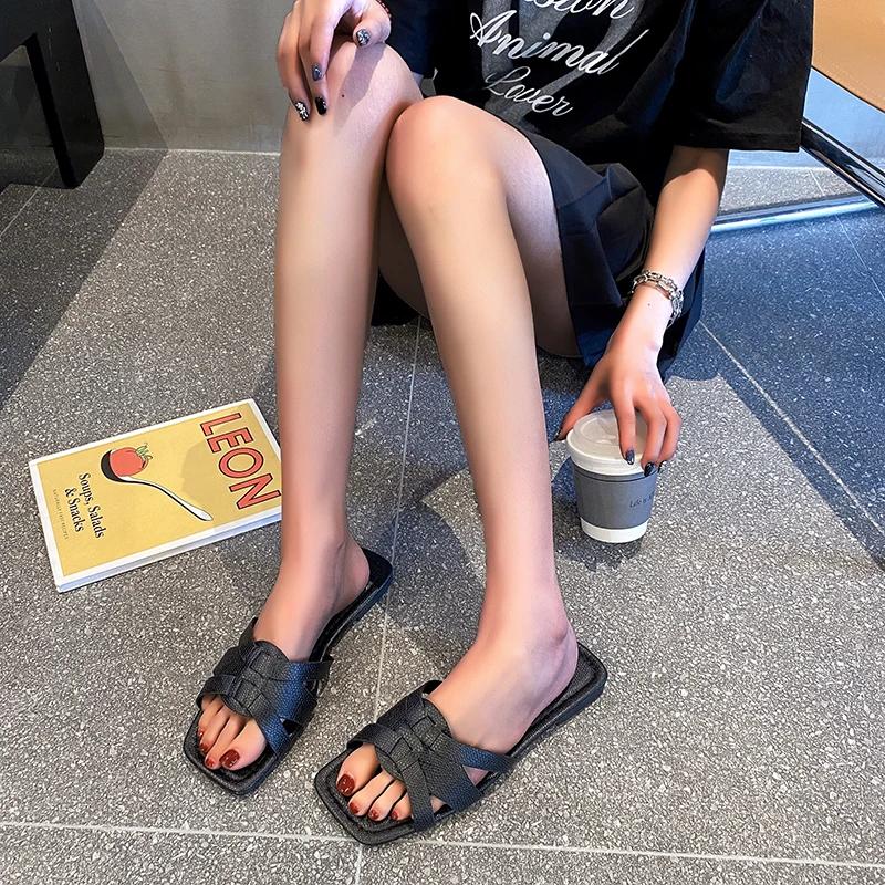 Summer Slippers Women Flat Luxury Outdoor Beach Flip Flops Female Sandals TrendDesign Slides Shoes for Woman  New