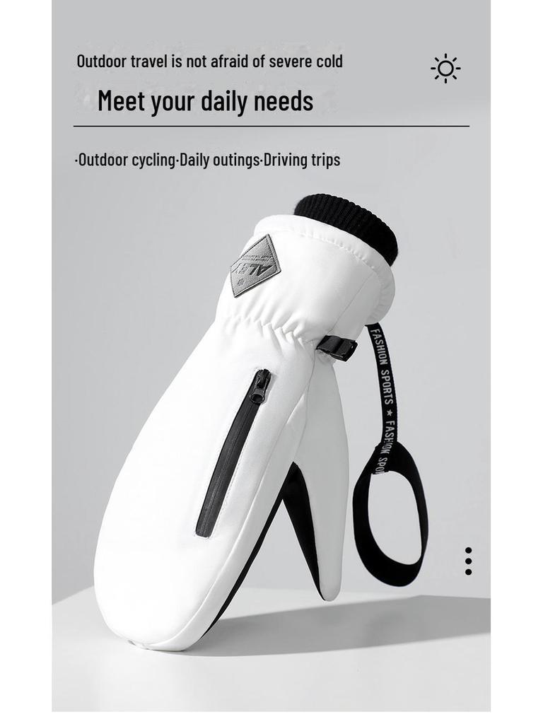 Men's Winter Ski Gloves: Windproof, Waterproof, Non-Slip, Touchscreen-Compatible, Plus Velvet for Warmth, Ideal for Cycling Outdoors