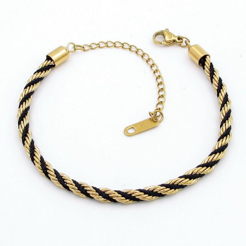 

Женский браслет-цепочка из веревки, смешанный цвет, красивая, новое поступление, ювелирное изделие - нержавеющая сталь 304 - KB203211-SP