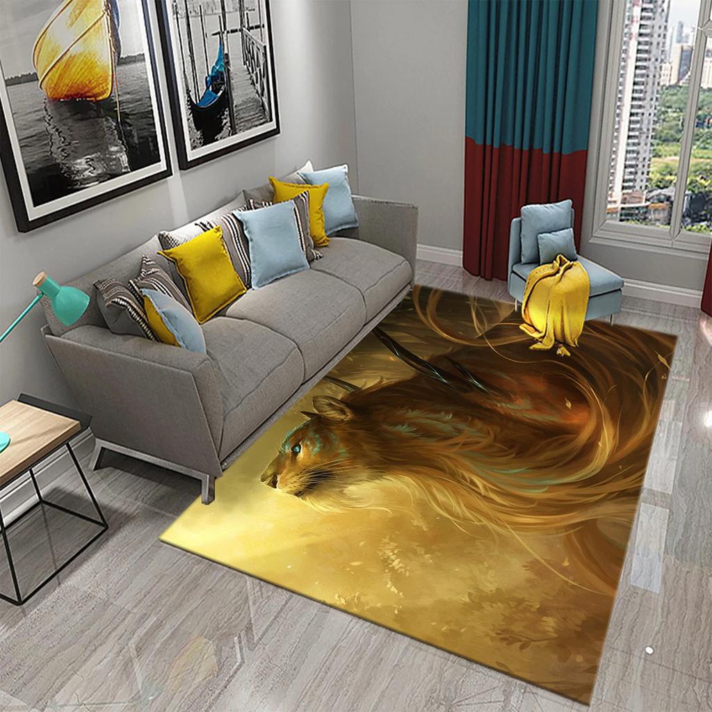 3D Forest Magical Creature Carpet for Home Decor Carpet Living Room Kids Bedroom Doormat Floor Mat Carpet Bathroom Anti Slip Rug