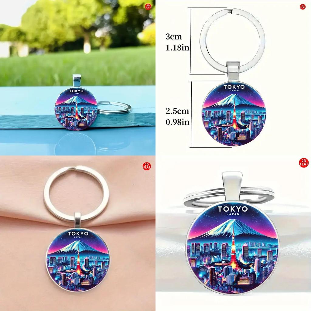 Tokyo Fuji Mountain Jewelry Keyring For Occasion Celebration Gifts