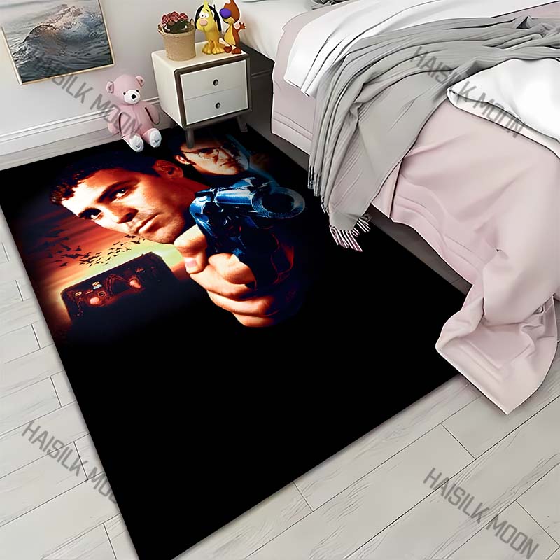 

1PC Gun held in dark scene Carpet for Living Room Bedroom Sofa Home Decor Rus Non-slip Floor Mat Luxury Gift 40cm x 60cm