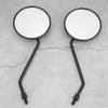 2Pcs 8mm 0.3in Rearview Mirror Universal Retro Round Side Mirrors for Motorcycle Electric Bicycle Scooter