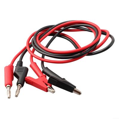 Cavo 1M Cavo 2PCS 4mm Clip Manutenzione Alimentazione Rilevamento Segnale