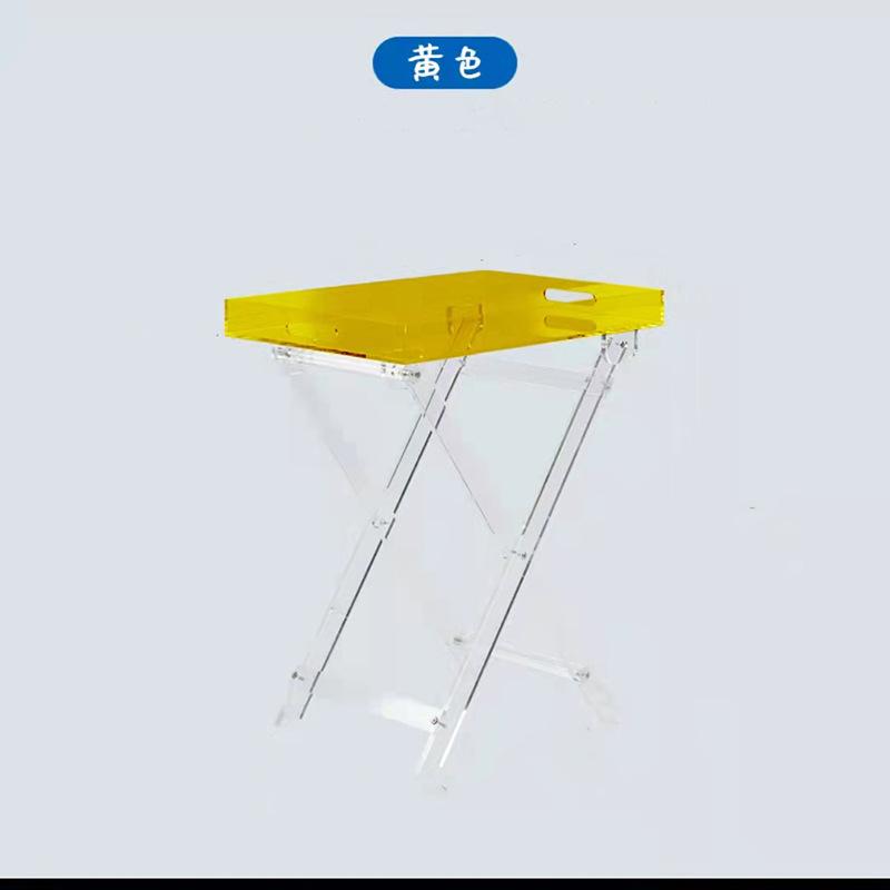 Net rot Nordic acryl falten kaffee tisch transparent kleine tisch seite tisch faltbare hause balkon kaffee tisch