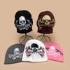 Autumn and Winter Dark Wind Skull Flame Jacquard Knitted Hat Men and Women Warm Personality Retro Street Pullover Hat