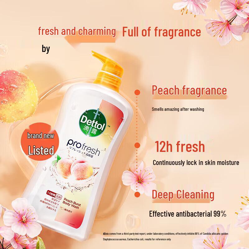 Dettol Refreshing Moisturizing Shower Gel, Sweet Peach