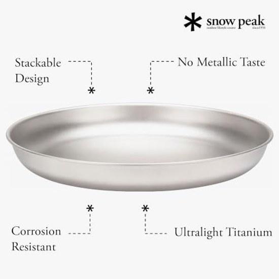 Snow Peak Trek Titanium Plate STW-002T Ultra Lightweight Solo Camping Dishware