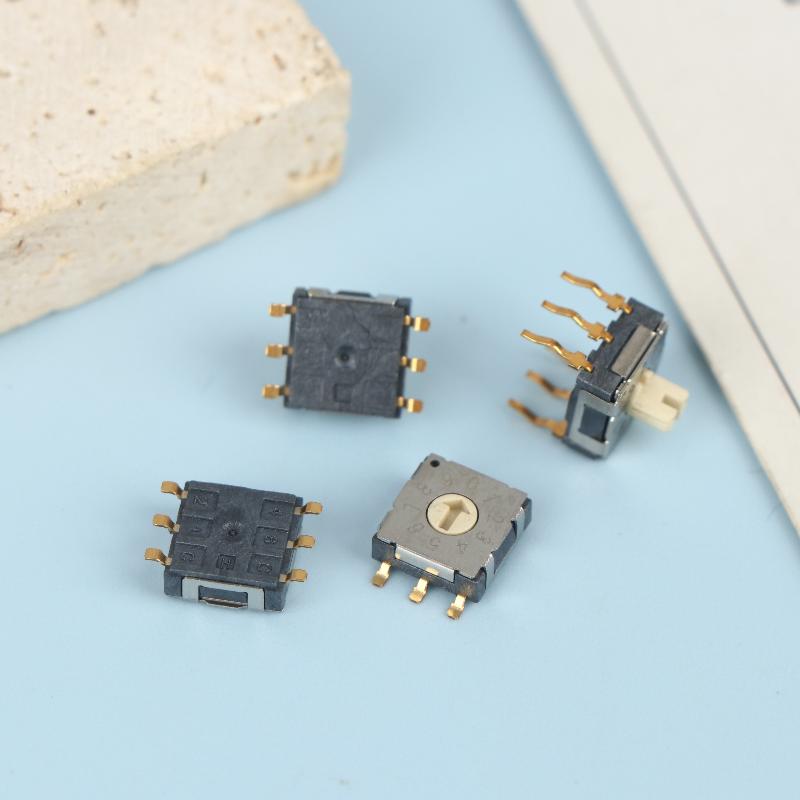 2Pcs Mini Encoder Rotary Encoder Switch Bcd8421 Multi Gear Band Knob Switch Smd Band Switch